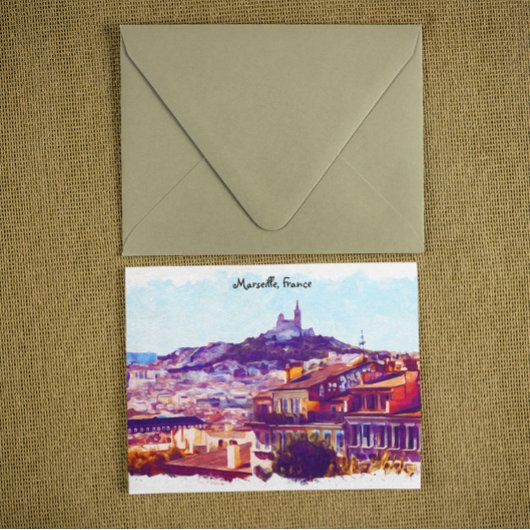 Panorama-Uitzicht van Marseille France Briefkaart