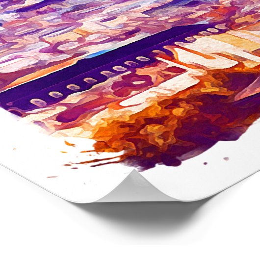 Panorama-Uitzicht van Marseille France Poster (Hoek)