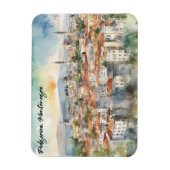 Panorama Uitzicht van Podgorica Montenegro Magneet (Verticaal)