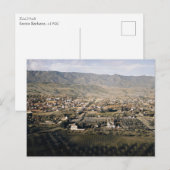 Panorama Uitzicht van Santa Barbara, Californische Briefkaart (Voorkant / Achterkant)