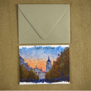 Panorama-Uitzicht van Vilnius Litouwen Briefkaart