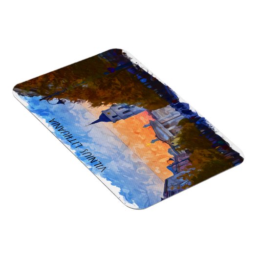 Panorama-Uitzicht van Vilnius Litouwen Magneet (Rechterzijde)