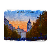 Panorama-Uitzicht van Vilnius Litouwen Magneet (Horizontaal)