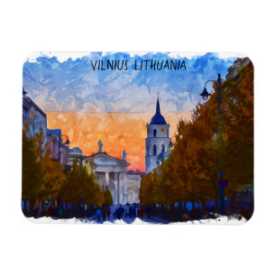 Panorama-Uitzicht van Vilnius Litouwen Magneet