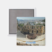 panorama van Athene, reizen Magneet (Voorkant / Achterkant)