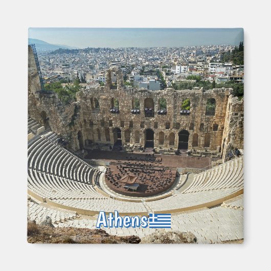 panorama van Athene, reizen Magneet (Voorkant)
