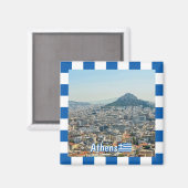 panorama van Athene, reizen Magneet (Voorkant / Achterkant)