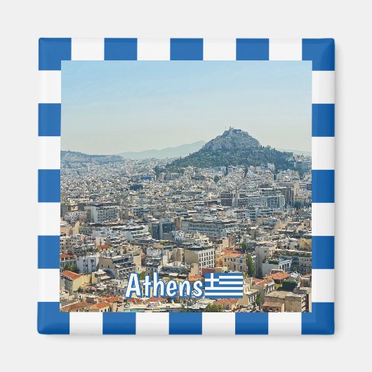 panorama van Athene, reizen Magneet (Voorkant)