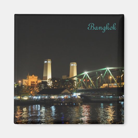 Panorama van Bangkok 's nachts Magneet (Voorkant)