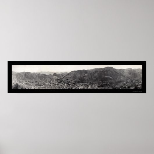Panorama van Bisbee AZ Foto 1909 Poster (Voorkant)