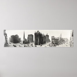 Panorama van Buffalo, New York vanaf 1911. Poster