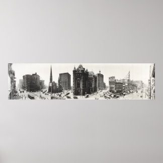 Panorama van Buffalo, New York vanaf 1911. Poster