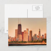 Panorama van Chicago skyline bij zonsopgang Briefkaart (Voorkant / Achterkant)