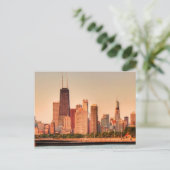 Panorama van Chicago skyline bij zonsopgang Briefkaart (Staand voorkant)