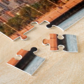 Panorama van Chicago skyline bij zonsopgang Legpuzzel (Zijkant)