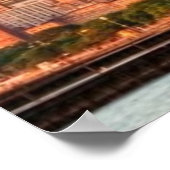 Panorama van Chicago skyline bij zonsopgang Poster (Hoek)