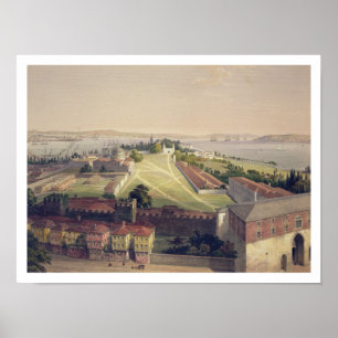 Panorama van Constantinopel, bord 22 uit 'Aya Sof' Poster