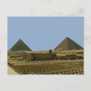 Panorama van de Egyptische piramiden Briefkaart