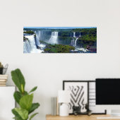 Panorama van de Iguazu-waterval uit Brazilië Poster (Thuiskantoor)