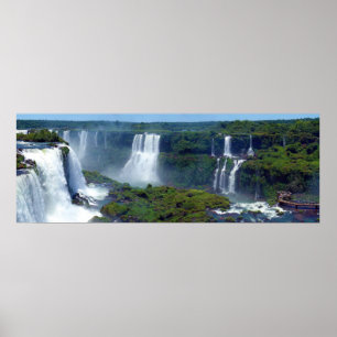 Panorama van de Iguazu-waterval uit Brazilië Poster