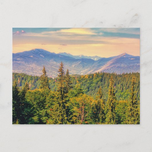 Panorama van de Karpaten Briefkaart (Voorkant)