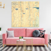Panorama van de Mississippi-vallei Canvas Afdruk (Insitu (Woonkamer))