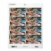 Panorama van de oude stad Kaleici van Antalya Etiket (Full Sheet)