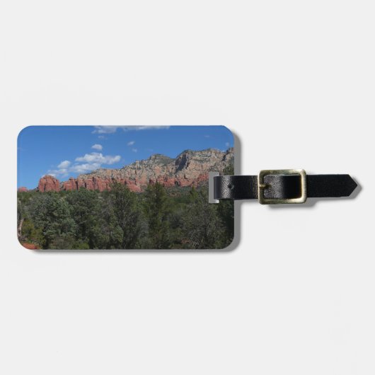 Panorama van de Rode Rocks in Sedona Arizona Bagagelabel (Voorkant horizontaal)