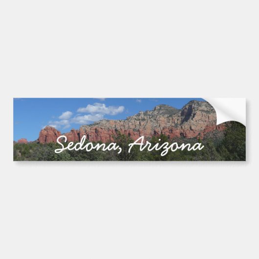 Panorama van de Rode Rocks in Sedona Arizona Bumpersticker (Voorkant)