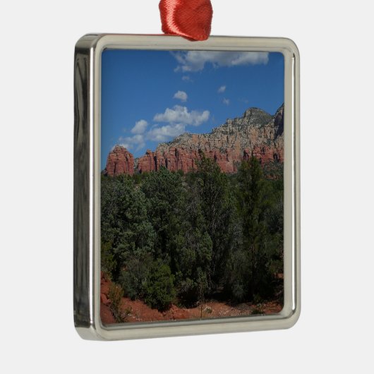 Panorama van de Rode Rocks in Sedona Arizona Metalen Ornament (Rechts)