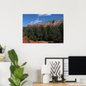 Panorama van de Rode Rocks in Sedona Arizona Poster (Thuiskantoor)
