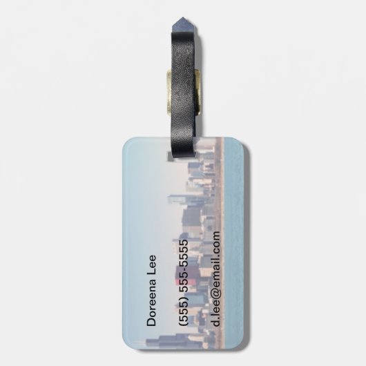 Panorama van de skyline van Chicago Bagagelabel (Achterkant verticaal)