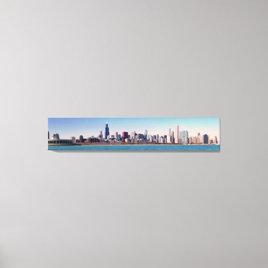 Panorama van de skyline van Chicago Canvas Afdruk (Voorkant)