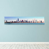 Panorama van de skyline van Chicago Canvas Afdruk (Insitu (Houten vloer))