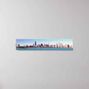 Panorama van de skyline van Chicago Canvas Afdruk