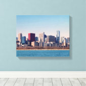 Panorama van de skyline van Chicago Canvas Afdruk (Insitu (Houten vloer))