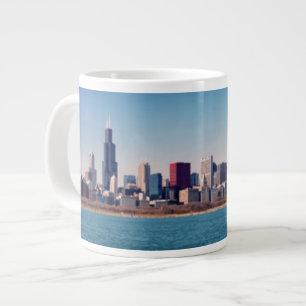 Panorama van de skyline van Chicago Grote Koffiekop