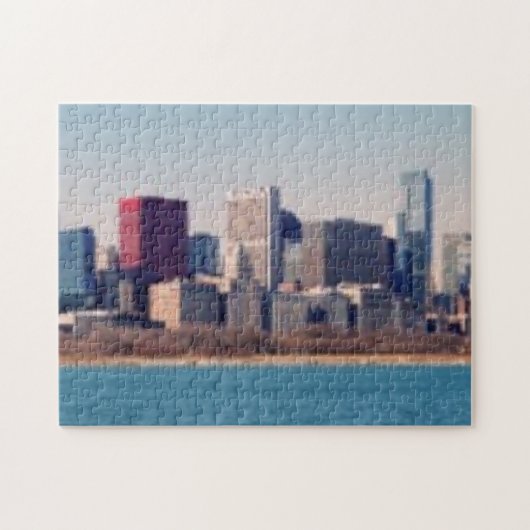 Panorama van de skyline van Chicago Legpuzzel (Horizontaal)