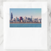 Panorama van de skyline van Chicago Rechthoekige Sticker (Tas)