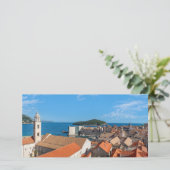 Panorama van de stad Dubrovnik - Kroatië Bedankkaart (Staand voorkant)