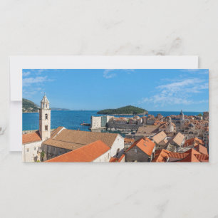 Panorama van de stad Dubrovnik - Kroatië Bedankkaart