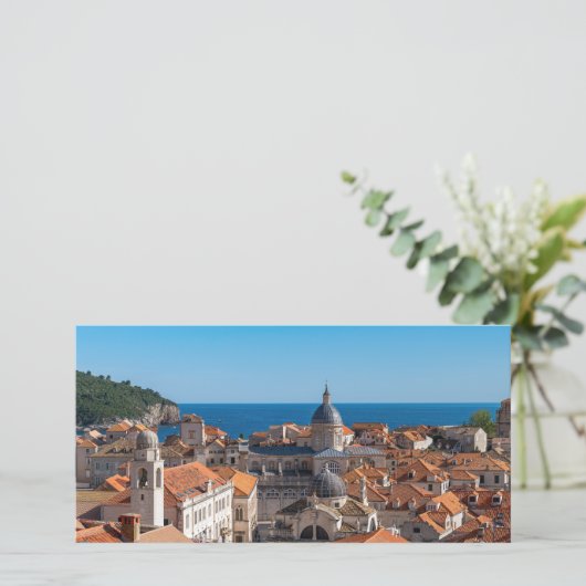 Panorama van de stad Dubrovnik - Kroatië Bedankkaart (Staand voorkant)