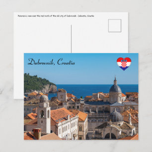 Panorama van de stad Dubrovnik - Kroatië Briefkaart