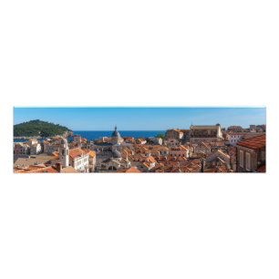 Panorama van de stad Dubrovnik - Kroatië Foto Afdruk
