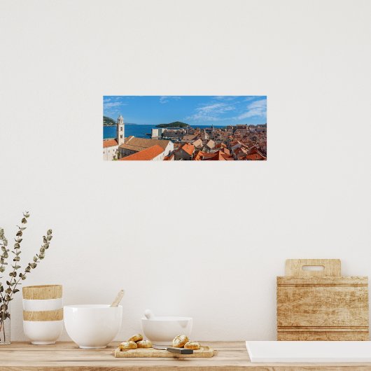 Panorama van de stad Dubrovnik - Kroatië Poster (Keuken)