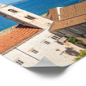 Panorama van de stad Dubrovnik - Kroatië Poster (Hoek)
