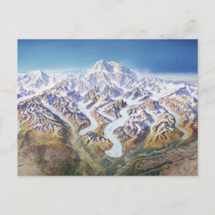 Panorama van Denali (Mt. McKinley) Briefkaart