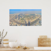 Panorama van Dubai op de Burj Khalifa Poster (Keuken)