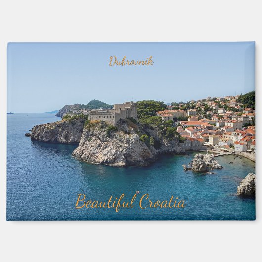 Panorama van Dubrovnik in Kroatië Magneet (Voorkant)