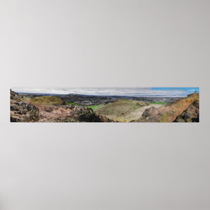 Panorama van Edinburgh Scotland van Arthur's Seat Poster